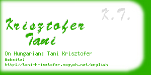 krisztofer tani business card